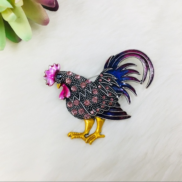 Jewelry - Only ships with $15 orders. Purple Chicken Brooch